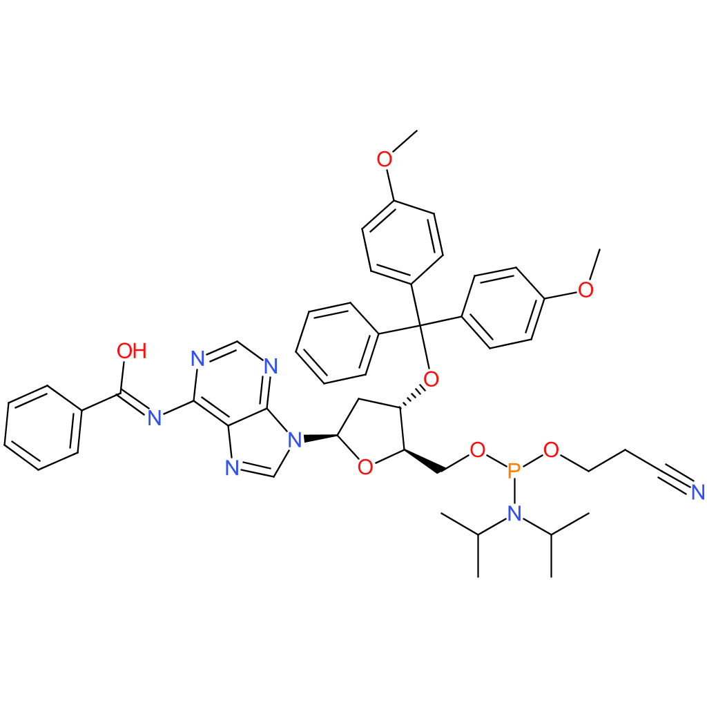 N6-Benzoyl-3′-O-(4,4′-dimethoxytrityl)-2′-deoxyadenosine-5′-cyanoethyl Phosphoramidite