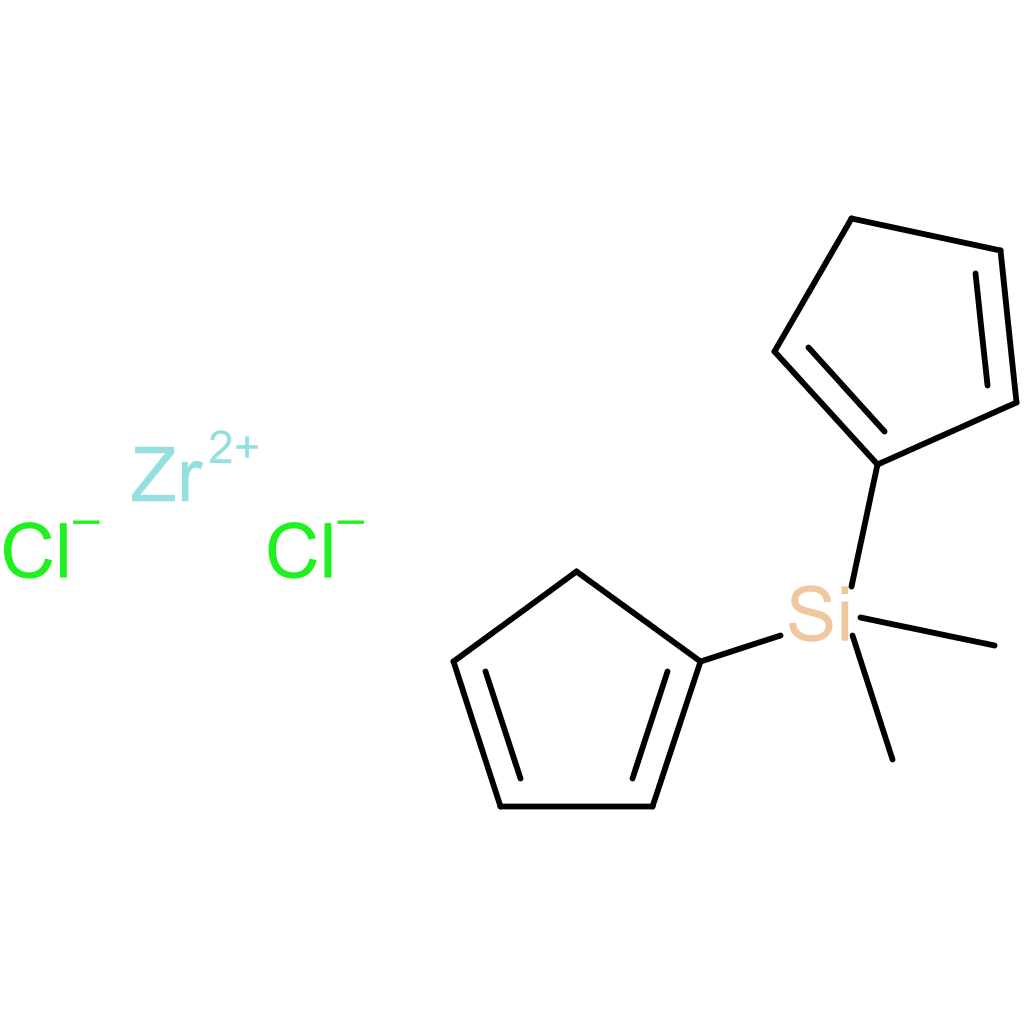 Dimethylbis(cyclopentadienyl)silyl zirconium dichloride, min.