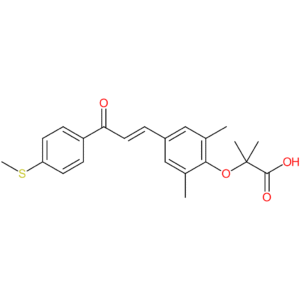 (E)-2-(2,6-Dimethyl-4-(3-(4-(methylthio)phenyl)-3-oxoprop-1-en-1-yl)phenoxy)-2-methylpropanoic acid