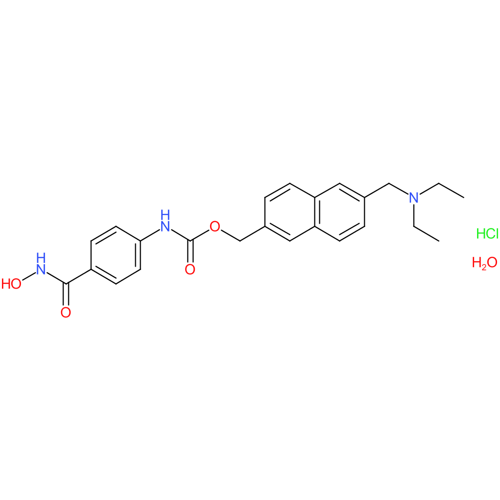 (6-((Diethylamino)methyl)naphthalen-2-yl)methyl (4-(hydroxycarbamoyl)phenyl)carbamate hydrochloride hydrate