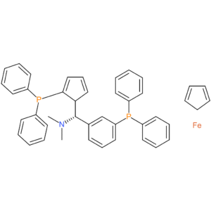 (SP)-1-[(S)-alpha-(Dimethylamino)-2-(diphenylphosphino)benzyl]-2-diphenylphosphinoferrocene >=, optical purity ee: >=