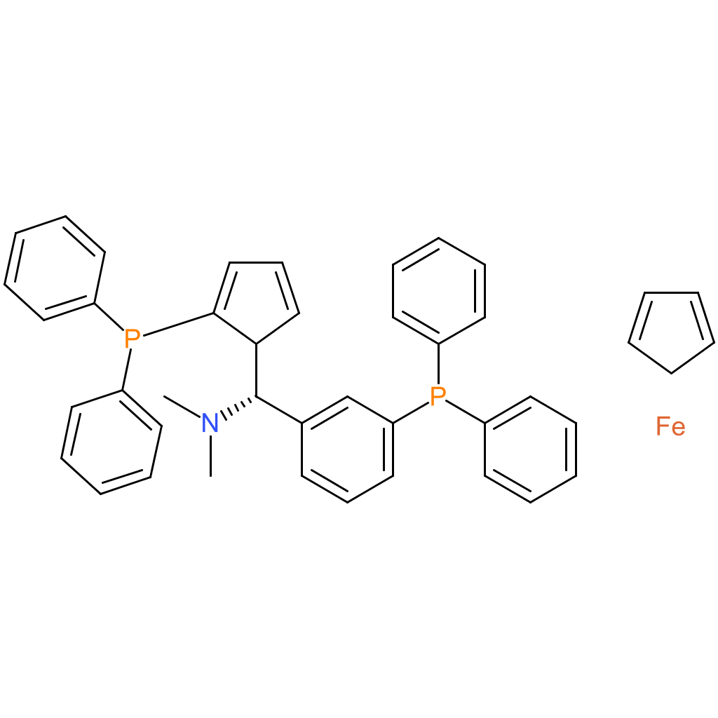 (SP)-1-[(S)-alpha-(Dimethylamino)-2-(diphenylphosphino)benzyl]-2-diphenylphosphinoferrocene >=, optical purity ee: >=