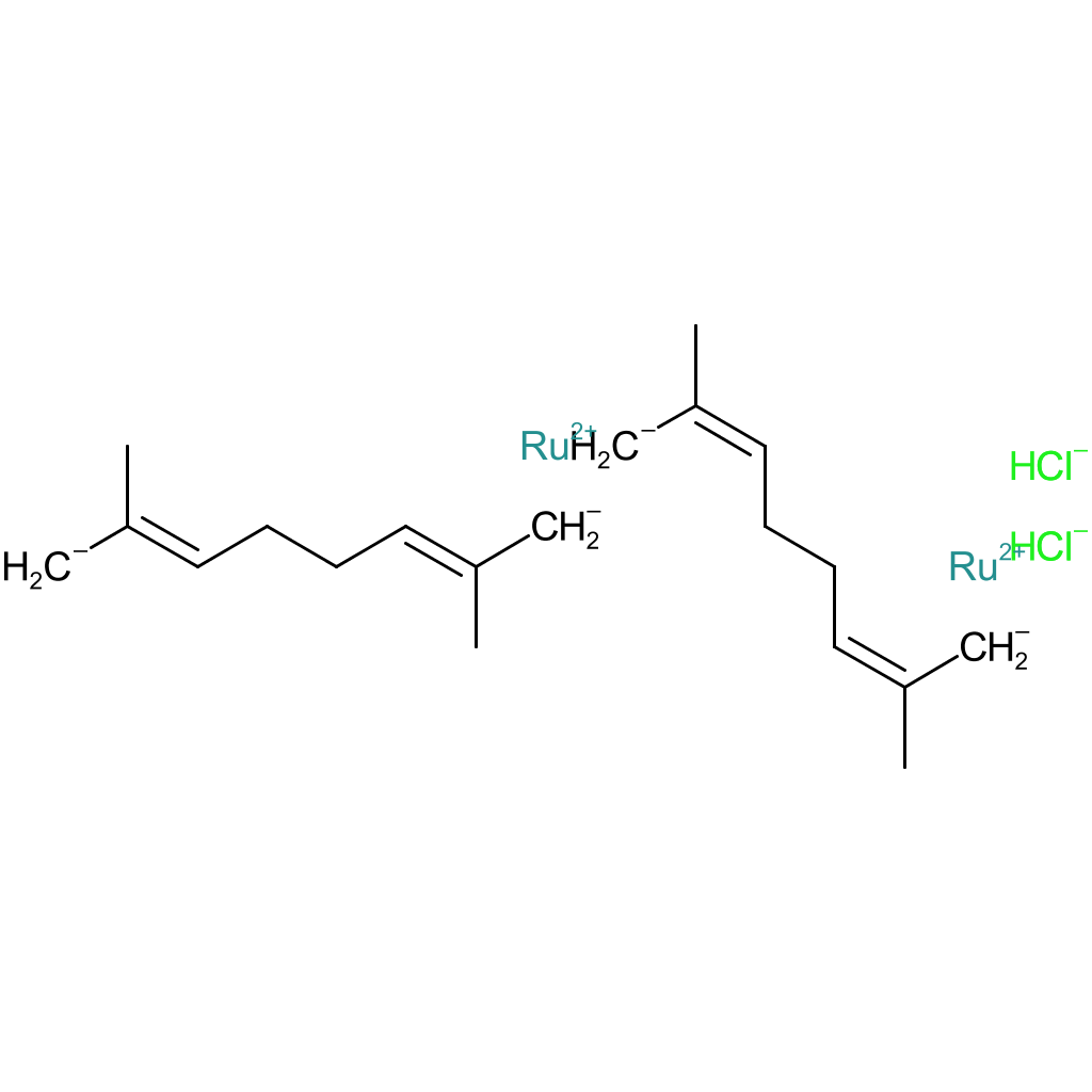 Dichlorodi-mu-chlorobis[(1,2,3,6,7,8-eta-2,7-dimethyl-2,6-octadiene-1,8-diyl]diruthenium(IV)