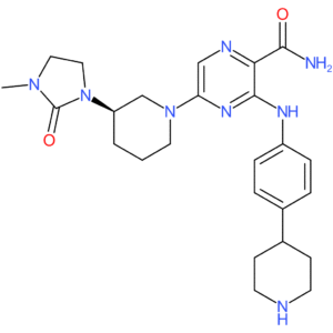 5-[(3R)-3-(3-methyl-2-oxoimidazolidin-1-yl)piperidin-1-yl]-3-(4-piperidin-4-ylanilino)pyrazine-2-carboxamide