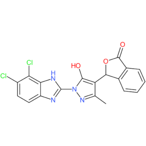 3-[1-(6,7-dichloro-1H-1,3-benzodiazol-2-yl)-5-hydroxy-3-methyl-1H-pyrazol-4-yl]-1,3-dihydro-2-benzofuran-1-one