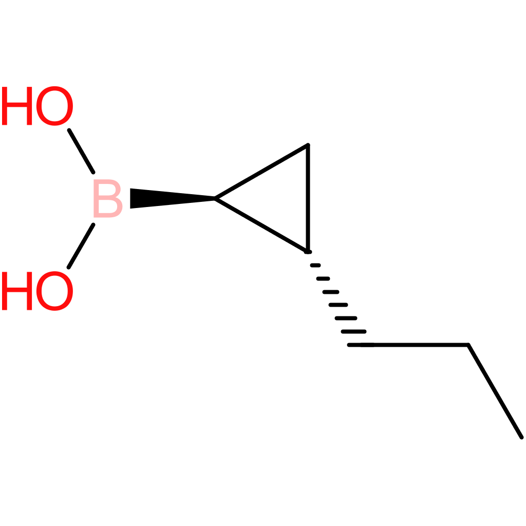 racemic, trans-1-propyl-cyclopropyl-2-boronic acid