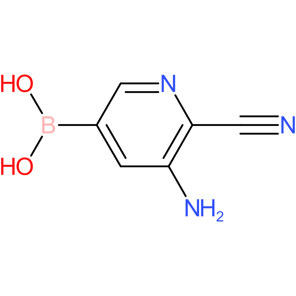 3-amino-2-cyanopyridine-5-boronic acid