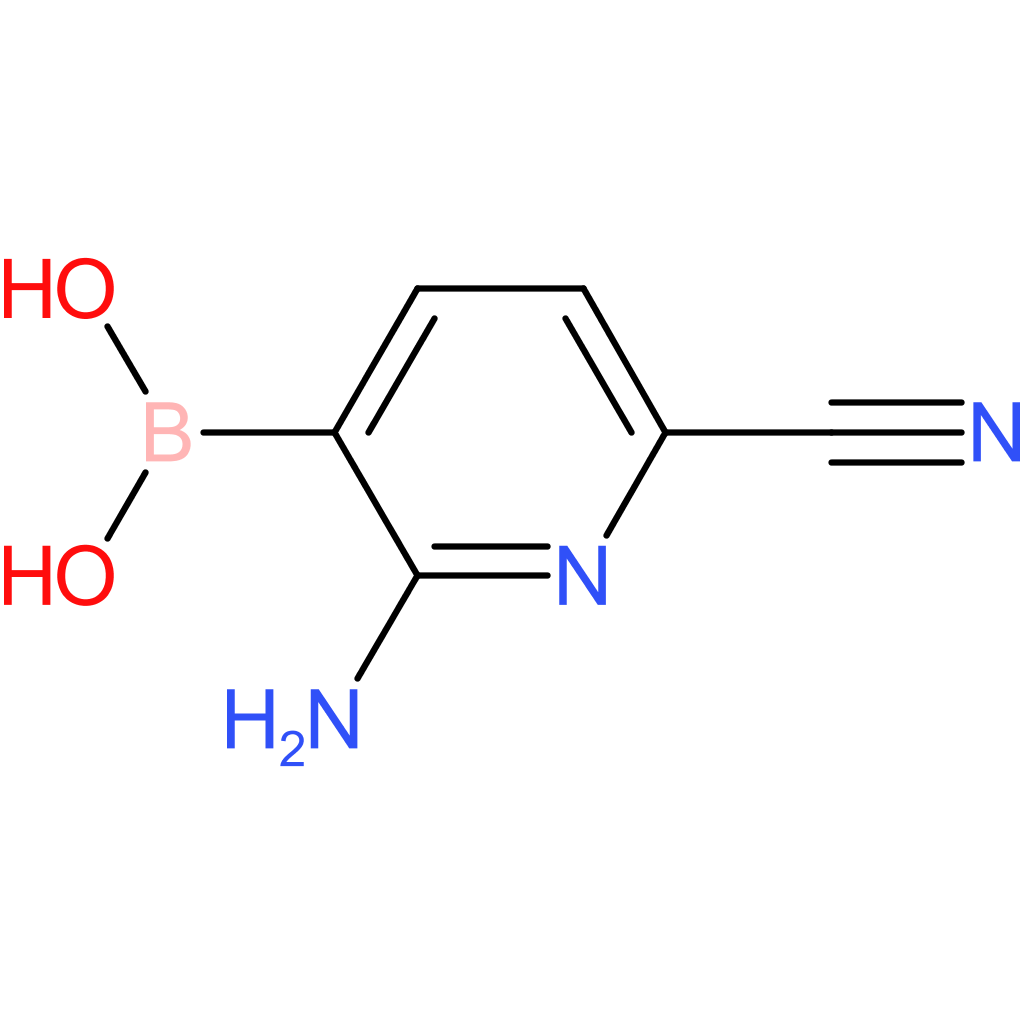 (2-amino-6-cyanopyridin-3-yl)boronic acid