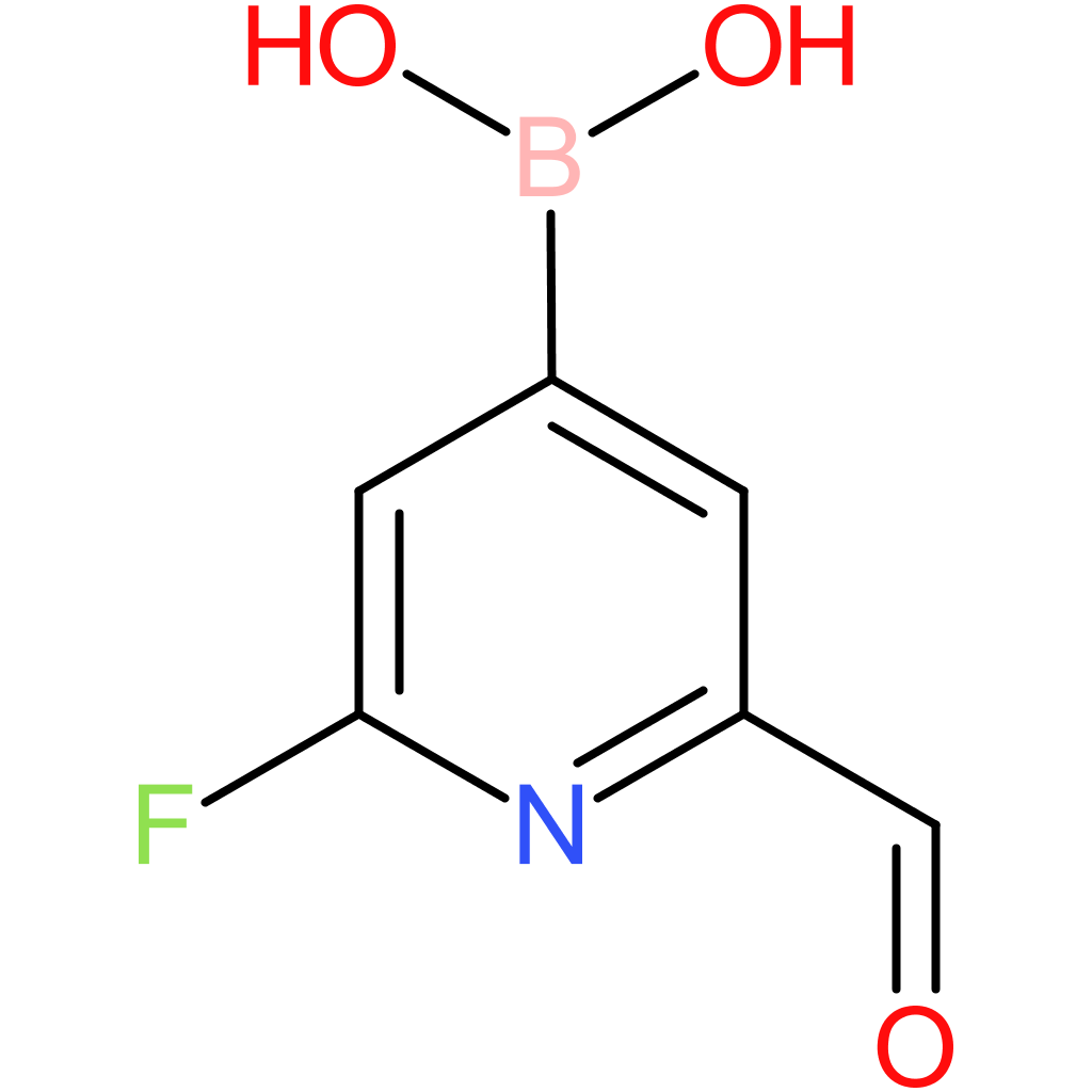 (2-fluoro-6-formylpyridin-4-yl)boronic acid