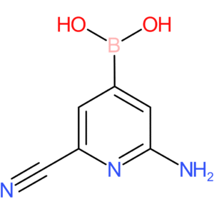 (2-amino-6-cyanopyridin-4-yl)boronic acid