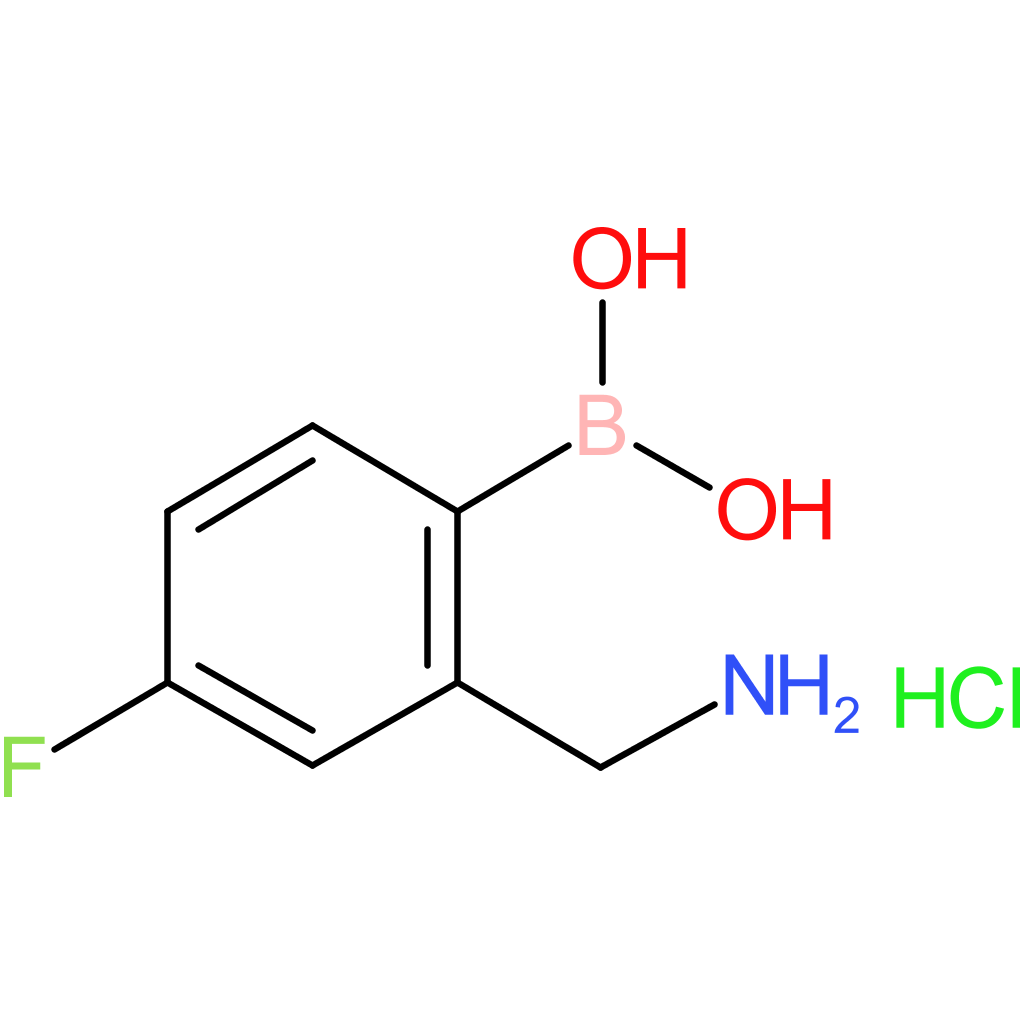 2-aminomethyl-4-fluorophenylboronic acid, hcl