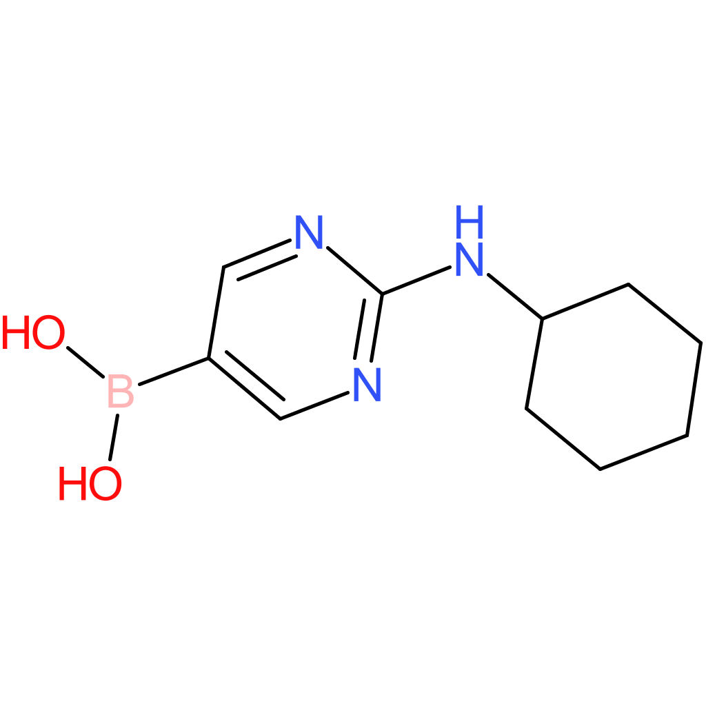 (2-cyclohexylaminopyrimidin-5-yl)boronic acid