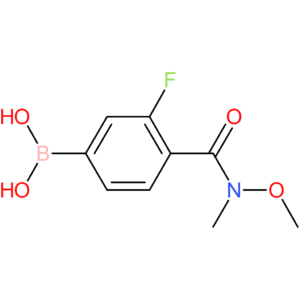 n-methoxy-n-methyl 4-borono-2-fluorobenzamide