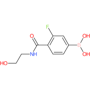 (3-fluoro-4-((2-hydroxyethyl)carbamoyl)phenyl)boronic acid