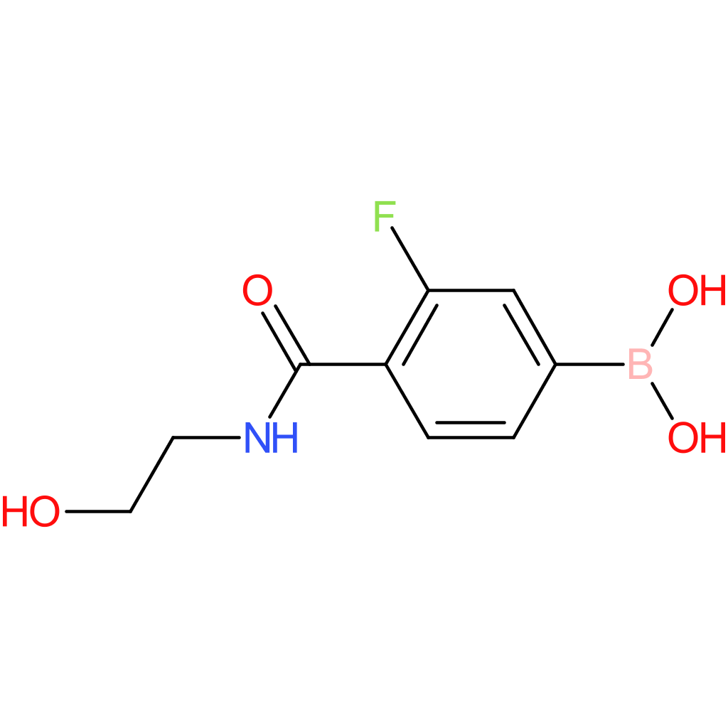 (3-fluoro-4-((2-hydroxyethyl)carbamoyl)phenyl)boronic acid