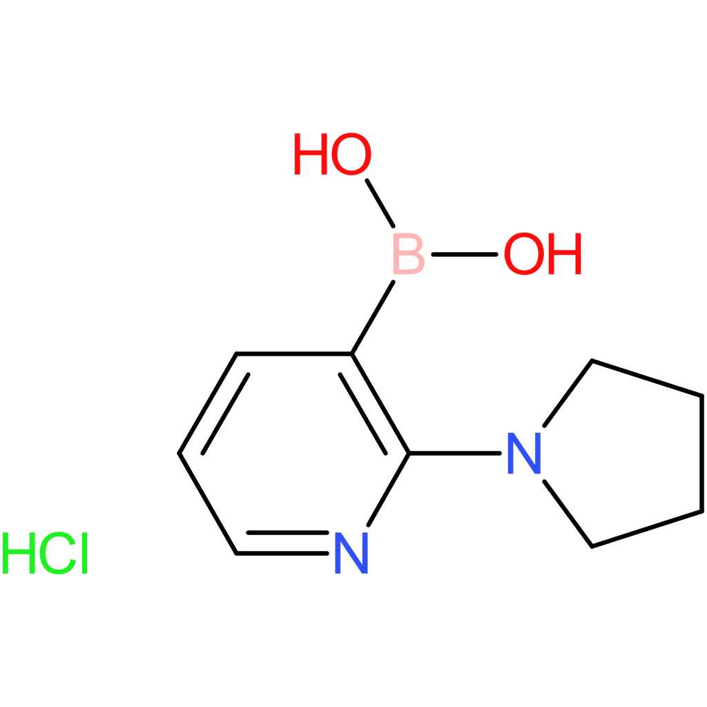 2-pyrrolidin-1-ylpyridine-3-boronic acid, hydrochloride