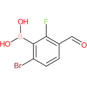(6-bromo-2-fluoro-3-formylphenyl)boronic acid