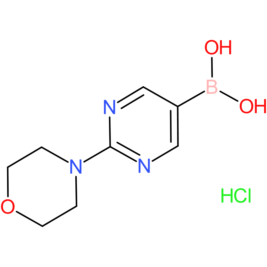 2-(morpholin-1yl)pyrimidin-5-ylboronic acid hcl