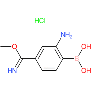 (2-amino-4-(imino(methoxy)methyl)phenyl)boronic acid hydrochloride