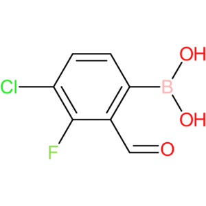 4-chloro-3-fluoro-2-formylphenylboronic acid