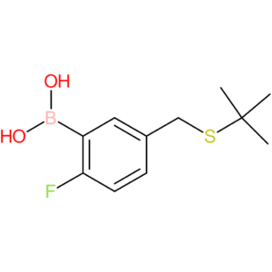 (5-[(tert-butylsulfanyl)methyl]-2-fluorophenyl)boronic acid