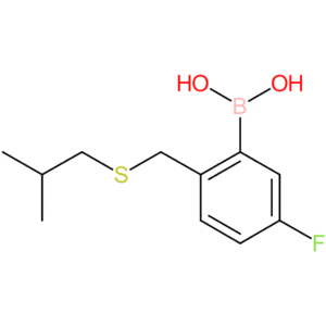 (5-fluoro-2-([(2-methylpropyl)sulfanyl]methyl)phenyl)boronic acid