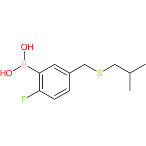 (2-fluoro-5-([(2-methylpropyl)sulfanyl]methyl)phenyl)boronic acid