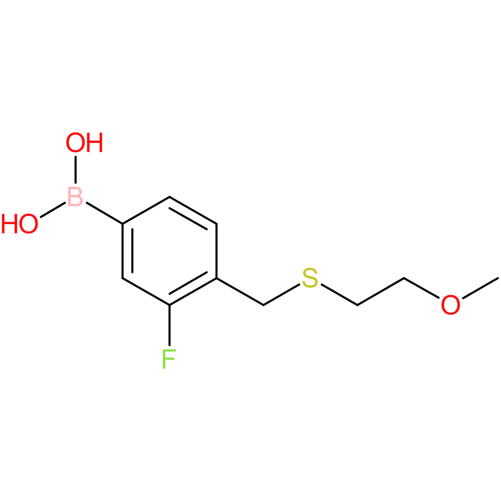 (3-fluoro-4-([(2-methoxyethyl)sulfanyl]methyl)phenyl)boronic acid