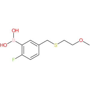 (2-fluoro-5-([(2-methoxyethyl)sulfanyl]methyl)phenyl)boronic acid