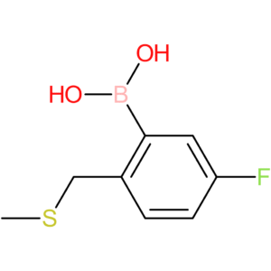 (5-fluoro-2-[(methylsulfanyl)methyl]phenyl)boronic acid