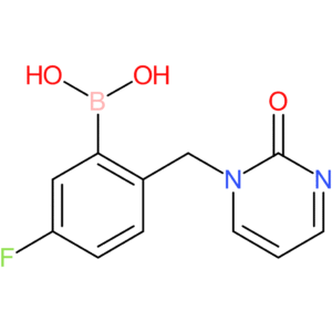 1-([2-(dihydroxyboranyl)-4-fluorophenyl]methyl)-1,2-dihydropyrimidin-2-one