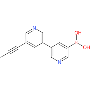 (5′-(prop-1-yn-1-yl)-[3,3′-bipyridin]-5-yl)boronic acid