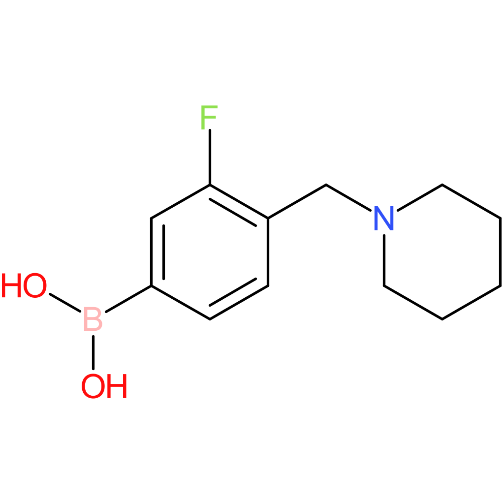 3-fluoro-4-(piperidin-1-ylmethyl)phenylboronic acid