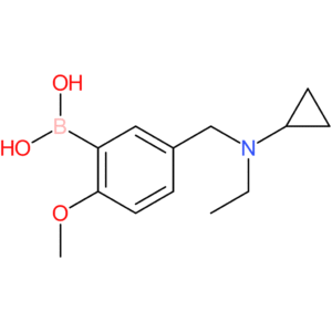 (5-([cyclopropyl(ethyl)amino]methyl)-2-methoxyphenyl)boronic acid