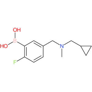 (5-([(cyclopropylmethyl)(methyl)amino]methyl)-2-fluorophenyl)boronic acid