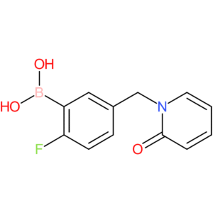 (2-fluoro-5-[(2-oxo-1,2-dihydropyridin-1-yl)methyl]phenyl)boronic acid