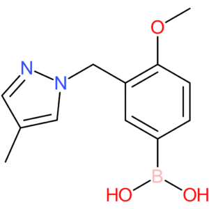 (4-methoxy-3-[(4-methyl-1h-pyrazol-1-yl)methyl]phenyl)boronic acid