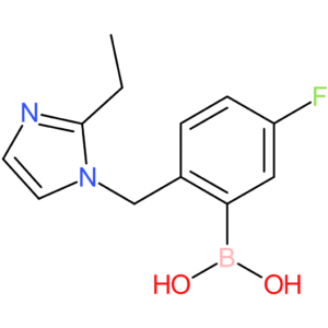 (2-[(2-ethyl-1h-imidazol-1-yl)methyl]-5-fluorophenyl)boronic acid