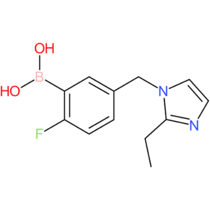 (5-[(2-ethyl-1h-imidazol-1-yl)methyl]-2-fluorophenyl)boronic acid