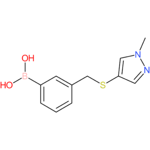(3-([(1-methyl-1h-pyrazol-4-yl)sulfanyl]methyl)phenyl)boronic acid