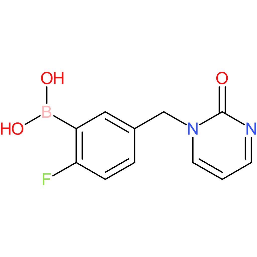 (2-fluoro-5-[(2-oxo-1,2-dihydropyrimidin-1-yl)methyl]phenyl)boronic acid