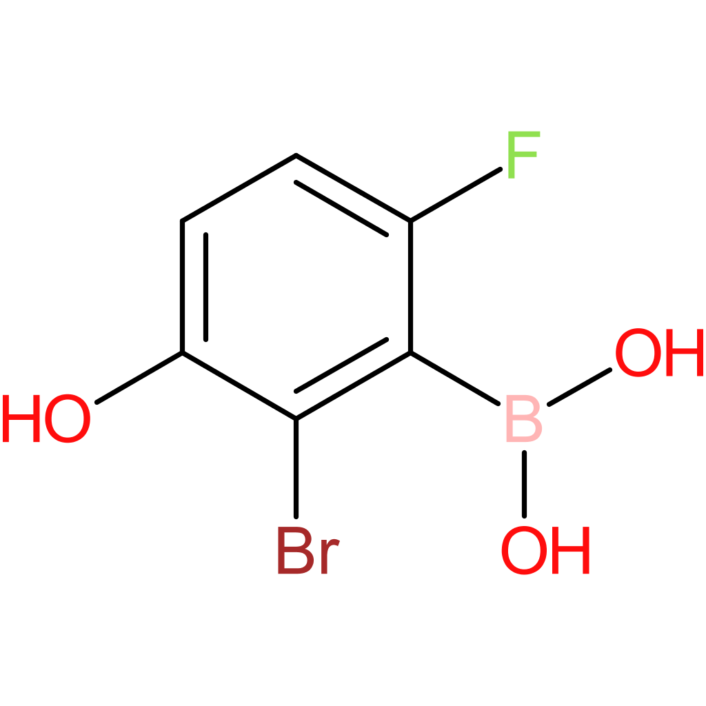 2-bromo-6-fluoro-3-hydroxyphenylboronic acid