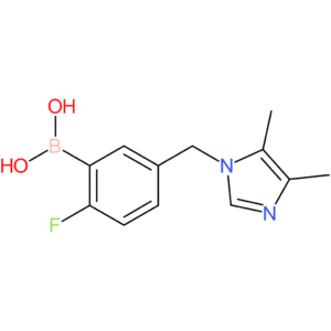 (5-[(4,5-dimethyl-1h-imidazol-1-yl)methyl]-2-fluorophenyl)boronic acid