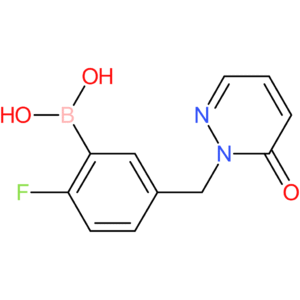 (2-fluoro-5-[(6-oxo-1,6-dihydropyridazin-1-yl)methyl]phenyl)boronic acid