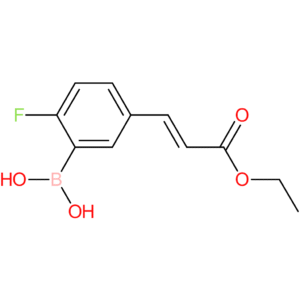 (E)-(5-(3-ethoxy-3-oxoprop-1-en-1-yl)-2-fluorophenyl)boronic acid