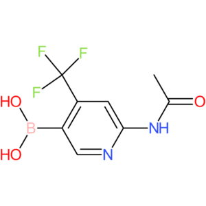 (6-acetamido-4-(trifluoromethyl)pyridin-3-yl)boronic acid