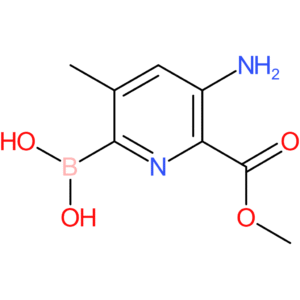 5-amino-6-(methoxycarbonyl)-3-methylpyridin-2-ylboronic acid