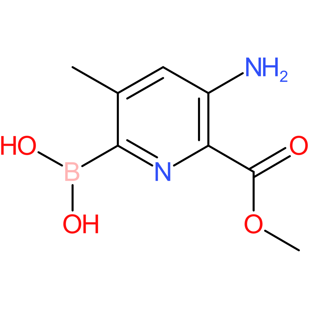 5-amino-6-(methoxycarbonyl)-3-methylpyridin-2-ylboronic acid