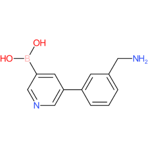 5-(3-(aminomethyl)phenyl)pyridin-3-ylboronic acid