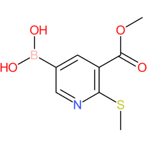 5-(methoxycarbonyl)-6-(methylthio)pyridin-3-ylboronic acid